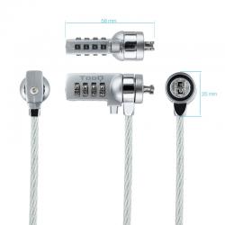 Tooq cable seguridad combinación para portátiles 1 - Imagen 3