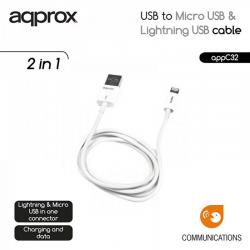 Approx appc32 cable usb a micro usb y lighting - Imagen 3