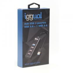 Iggual hub usb x 3 puertos usb 2.0 + 1 usb 3.0 - Imagen 4