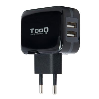TooQ TQWC-1S02 Cargador de pared 2 USB Negro - Imagen 1