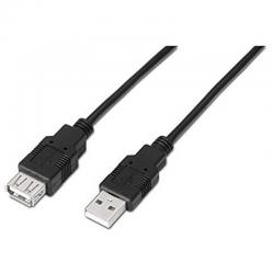 Cable USB 2.0 Tipo-A M/H P Negro 1,8 m - Imagen 1
