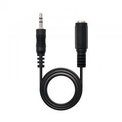 Nanocable cable audio, jack 3.5/m-h, negro, 3 m - Imagen 2
