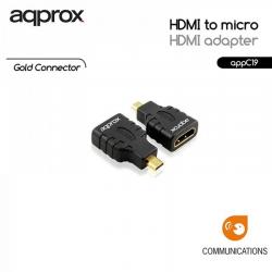 Approx appc19 adaptador  hdmi a micro hdmi - Imagen 3