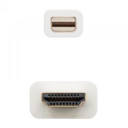 Nanocable cable conversor mini dp/ hdmi 2 m blanco - Imagen 4