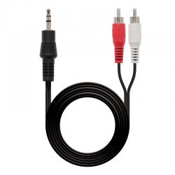 Nanocable Cable audio Jack 3.5/M-2xRCA/M, 3 m - Imagen 1