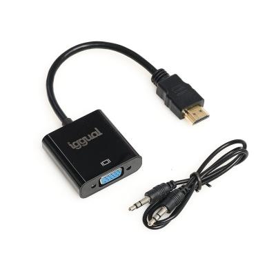 iggual Adaptador HDMI a VGA + audio (3.5 mm) - Imagen 1