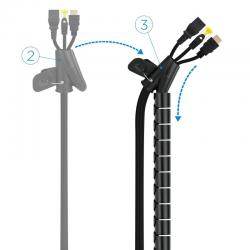 Nanocable organizador de cables flexible 25mm 1 m. - Imagen 4