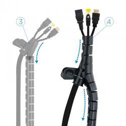 Nanocable organizador de cables flexible 25mm 1 m. - Imagen 5