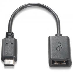 Nanocable Cable USB 2.0 3A, USB-C/M-A/F, 15cm - Imagen 1