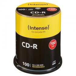 Intenso CD-R 700MB/80min tubo 100 unidades - Imagen 1