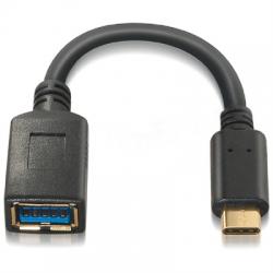 Nanocable Cable USB 3.1 Gen1 3A, USB-C/M-A/F, 15cm - Imagen 1