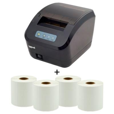 iggual Kit impresora etiquetas + 4 rollos 74x50 mm - Imagen 1
