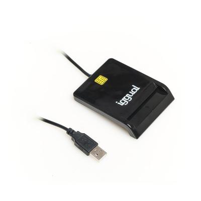 iggual Lector tarjetas ID DNI SIP USB 2.0 negro - Imagen 1