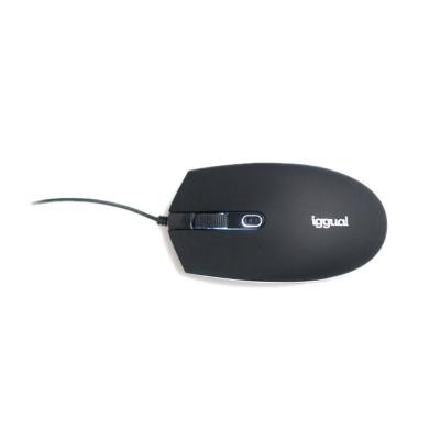 iggual Ratón óptico COM-LED-1600DPI negro - Imagen 1