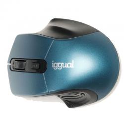 Iggual ratón inalámbrico ergonomic-l-1600dpi azul - Imagen 3