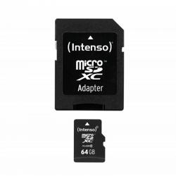 Intenso 3413490 Micro SD clase 10 64GB c/adapt - Imagen 1