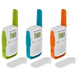 Motorola t42 walkie talkie 4km 16ch blanco triple - Imagen 2