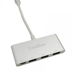 Coolbox HUB USB-C A 3 USB3.0 (A) + POWERDELIVERY - Imagen 1
