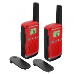 Motorola t42 walkie talkie 4km 16ch rojo duo - Imagen 2