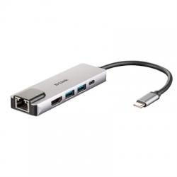 D-Link DUB-M520 Hub USB-C HDMI/2USB 3.0/USB-C/Ethe - Imagen 1