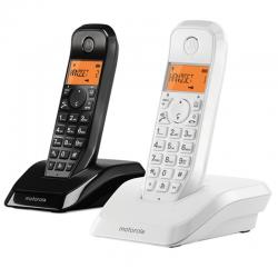 Motorola s1202 telefono dect duo blanco / negro - Imagen 2