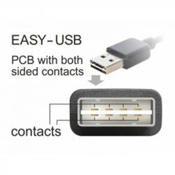 Delock cable easy-usb 2.0-a male angled  usb 2.0-b