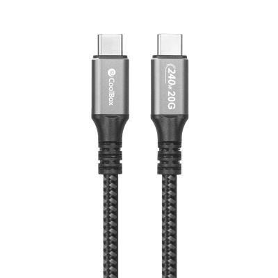 Coolbox cable usb-c>usb-c 240w 20gbps carga+datos