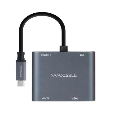 Nanocable converosr usb-c a hdmi/vga/usb3.0/pd