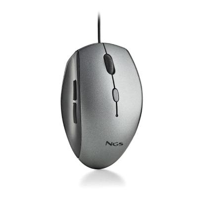 Ngs wired ergo silent mouse + usb type c adap gray