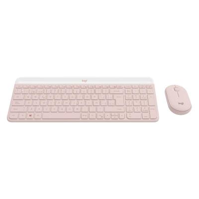 Logitech teclado+raton mk470 rosa