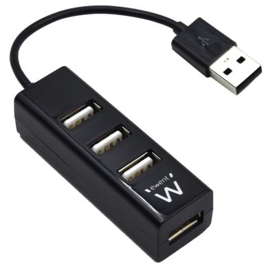 Ewent ew1123 mini-hub usb 4 puertos negro