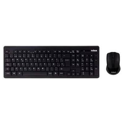 Nilox teclado+raton nxkmwe0001 inalambrico negro