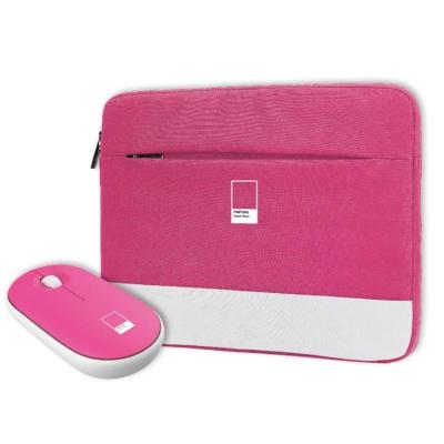 Celly kit sleeve pantone + raton 15,6" rosa