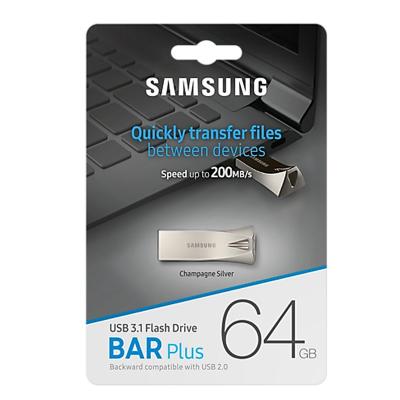 Samsung bar plus 64gb usb 3.1 champaign silver