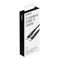 Celly cable usb-c a usb-c 100w