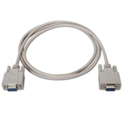 Aisens cable serie null modem db9/h-db9/h beige 1m