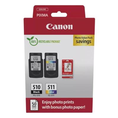 Canon cartucho multipack pg-510/cl511+papel