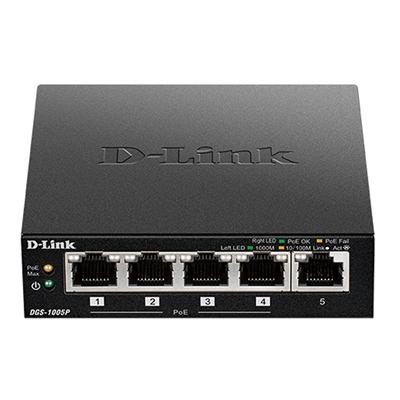 D-Link DGS-1005P Switch 5xGB 4xPoE - Imagen 1