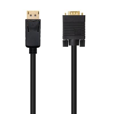 Cable Conversor DP a VGA negro, 2m - Imagen 1